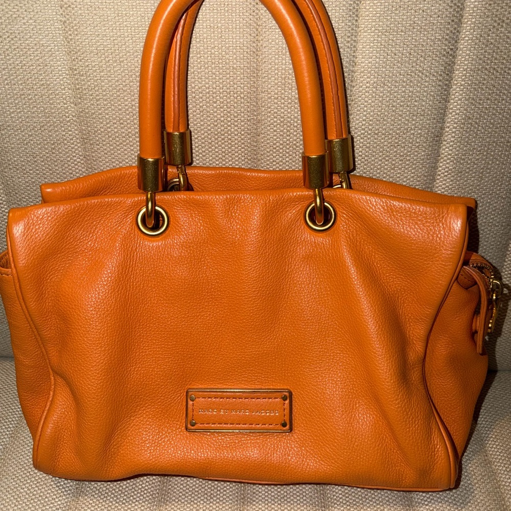 Marc By Marc Jacobs Orange Satchel with Gold Accents